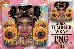 Cozy vibes 20oz tumbler wrap, Afro Woman Product Image 1