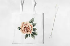 Watercolor Terracotta Flowers Clipart, PNG. Product Image 3