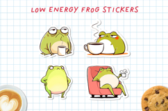 Low Energy Frog Stickers | Cute Frog PNG &amp; Cricut Sheet Product Image 1