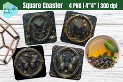 3D Butterfly Square Coaster Sublimation Product Image 1
