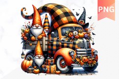 Halloween Gnome Sublimation - Clipart PNG Design Product Image 1