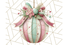 Pastel Christmas Clipart, Mint and Blush Holiday PNG Product Image 5