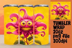 Radiant Retro Blossoms: Smiling Flowers Sublimation Product Image 1