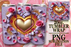 Magical Nights 20oz tumbler wrap, 3D Heart Product Image 1
