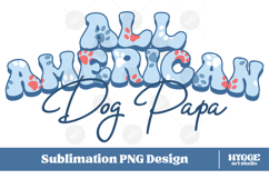 American Dog Mama Papa 4th of July USA Paw DTF PNG Bundle Product Image 6