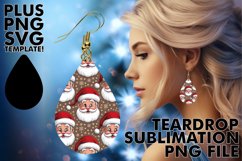 Sparkling Teardrop Earrings PNG, Christmas Product Image 1