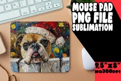 Christmas Winter Design Peeking Dog Mouse Pad Sublimation Product Image 1