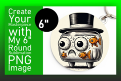 Whimsical Round Design for Car Coasters , Monster Product Image 1