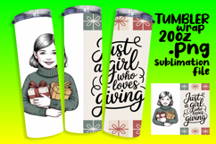 FRESH 20oz Tumbler Template , Just A Girl Product Image 1