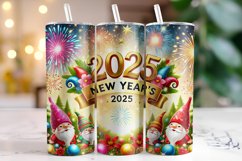 Christmas happy new year 2025 Tumbler Wrap | Sublimation Product Image 1