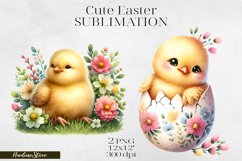 Cute Easter and Spring Clipart PNG. Product Image 1