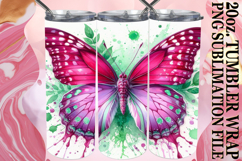 CHEERFUL PRESENT 20oz TUMBLER WRAP, Butterfly Product Image 1