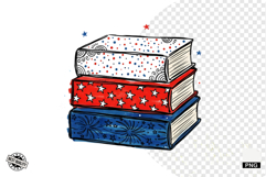 4th of July Books Reading Clipart Product Image 1
