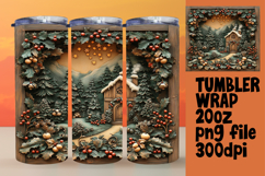 ELEGANT 20oz Sublimation Tumbler Wrap , Christmas Product Image 1
