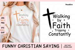 Funny Christian Saying SVG | Tripping Constantly Product Image 1