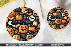 Halloween Stained Glass Ornament PNG, Digital Download File Product Image 1