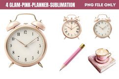 Glam Pink Planner Sublimation clipart png Product Image 1