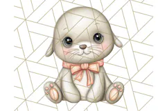 Cute Arctic Animal Clipart PNG, Cute Winter Animals Png Product Image 5