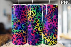 Rainbow Leopard Print Tumbler Wrap - High Quality 300 Dpi Product Image 1