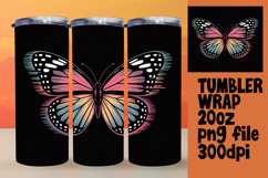 20oz Sublimation Gift Template , Butterfly Product Image 1