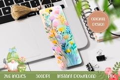 Watercolor Flowers Bookmark , Abstract Bookmark Printable Product Image 1