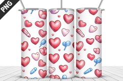 Lovely Hearts Tumbler Design | Valentine&#039;s Day Tumbler Wrap Product Image 2
