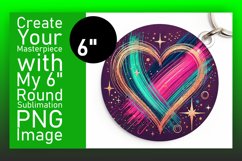 Artistic Circle PNG Coaster Design , Heart Product Image 1