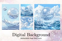 Water Bubbles Background Rainbow Water Drop Wallpaper Product Image 1