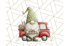 Vintage Truck Christmas Gnomes Clipart PNG, Cute Gnome Png Product Image 5