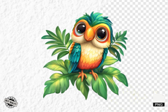 Tropical Birds Clipart - Summer Birds PNG Product Image 1