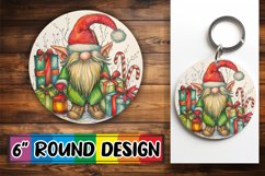 Watercolor Christmas Round Design for Sublimation Product Image 1