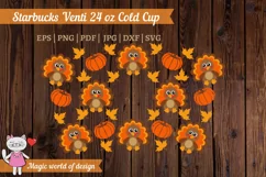 Thanksgiving day svg pumpkin, Full Wrap Venti Cold Cup 24 oz Product Image 2