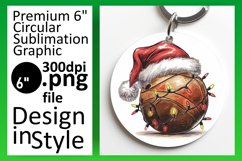 Whimsical Round Design Keychain Template , Holiday Product Image 1