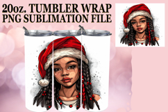 Radiant joy 20oz tumbler wrap, Xmas Girl Product Image 1