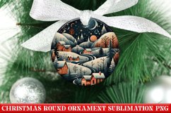Christmas Round Ornament PNG | Santa | Sublimation | PNG Product Image 1