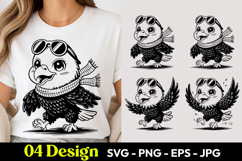 Winter Flying Owl SVG PNG Product Image 1