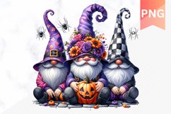 Halloween gnome clipart, Halloween sublimation clipart set Product Image 7