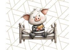 Cute Animals in Jail Clipart PNG, Funny Prisoner Critters Product Image 5