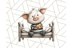 Cute Animals in Jail Clipart PNG, Funny Prisoner Critters Product Image 5