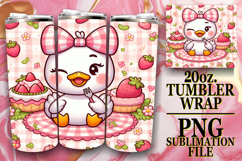 Blissful Moments 20oz tumbler wrap, Cute Goose Product Image 1