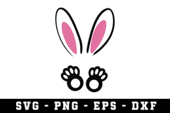 Bunny Ear &amp; Face SVG | SVG Cut files | Cricut Product Image 1