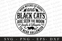 Black Cats Are Seen The Moon Svg | Halloween Svg | Cricut Product Image 1
