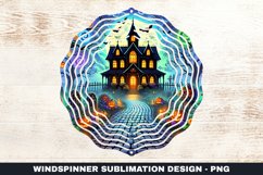 Halloween House Wind Spinner Sublimation Design Product Image 1