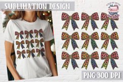 Christmas Coquette Bow PNG Holidays Funny Watercolor Product Image 1