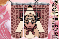 LUMINOUS DREAMS 20oz TUMBLER WRAP, Cute Cow Product Image 1