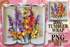 3D Blooming Flowers Tumbler Wrap - Spring Design Product Image 1
