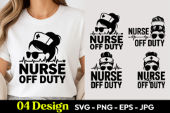 Nurse Off Duty SVG PNG Product Image 1