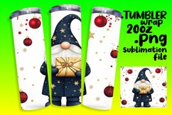 Christmas Gnome 20oz Wrap Sublimation Holiday Design Product Image 1