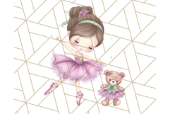 Ballerina Clipart PNG, Cute Ballet Girl Illustration Art Product Image 5