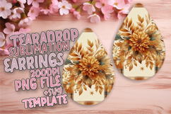 Stylish Teardrop Design for Earrings , Autumn Flower Product Image 1